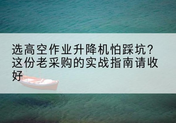 新星高空作业升降机厂家推荐-选高空作业升降机怕踩坑？这份老采购的实战指南请收好